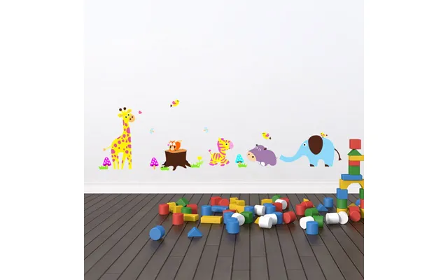 Wallsticker Farverige Dyrebørn