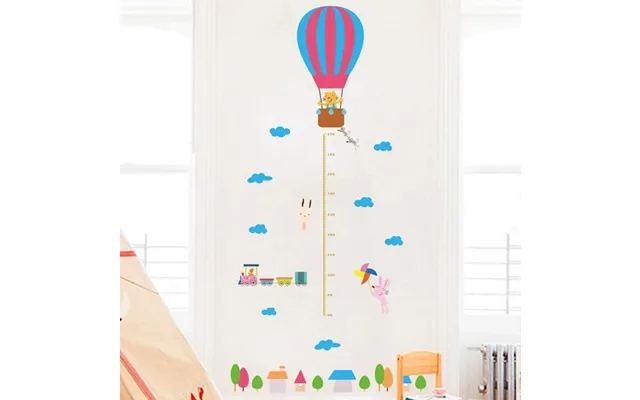 Wallsticker Højdemåler M. Luftballon Og Dyr