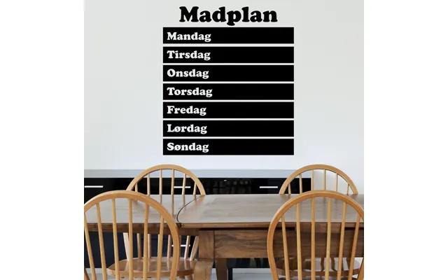 Wallsticker Madplan Til Kridt