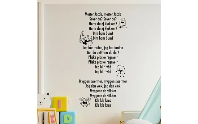 Wallsticker Mester Jacob Hele Sangen
