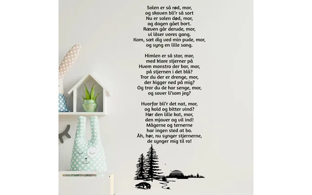 Wallsticker Solen Er Så Rød Mor