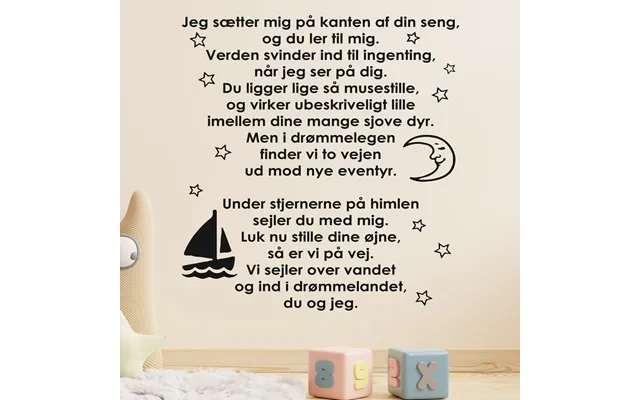 Wallsticker Under Stjernerne På Himlen To Strofer
