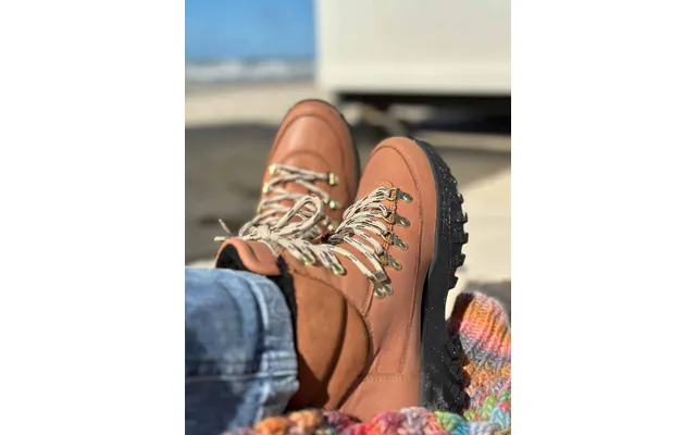 Woden Iris Track Leather - Tan, Vinterstøvle, Med Foer 39