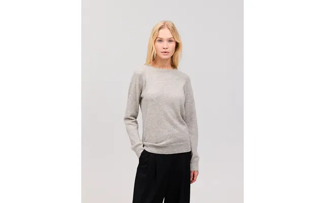 Astrid Cashmere Round Neck Lys Grå