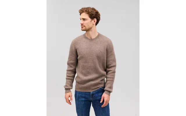 Ragnar Cashmere Crewneck Dark Beige Melange