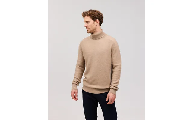 Sigurd Cashmere Roll Neck Sand Melange