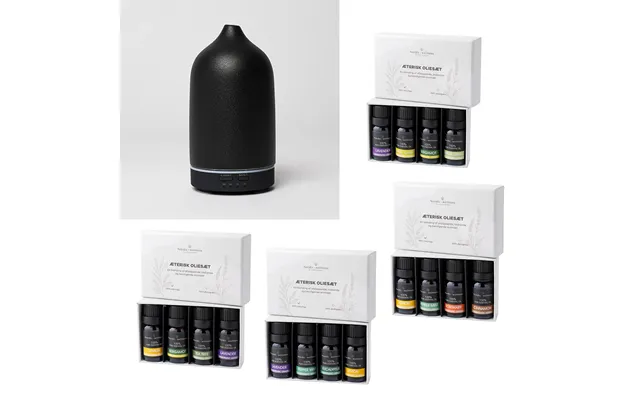 Aromapakke Diffuser I Sort 4 Stk. Oliesæt