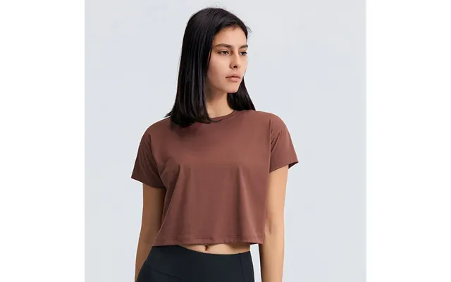 Nordic-wellness Active Crop Tee - Chestnut
