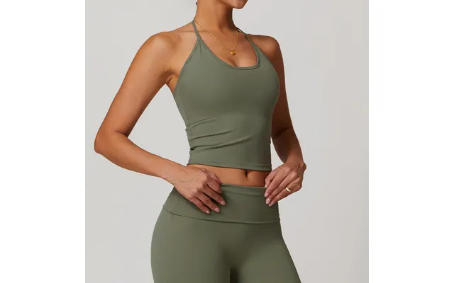Nordic-wellness Halter Neck Top - Dusty Green