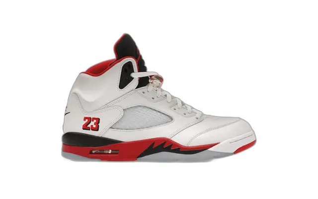 Jordan 5 Retro Fire Red Black Tongue