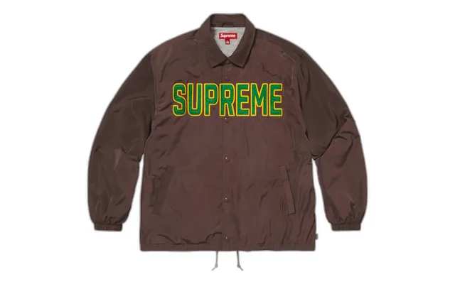Supreme Spellout Coaches Jacket 'brown'