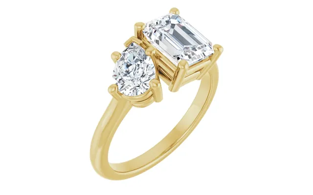 Aveline Émeraude Toi Et Moi Diamant Ringe Diamantsmykker Forlovelses & Vielsesringe product image