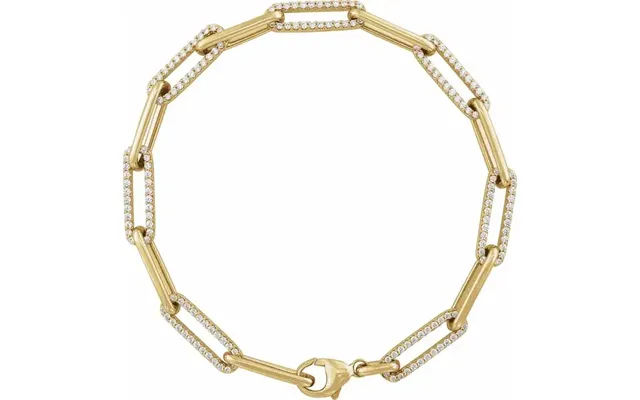 Diamant Armbånd Nordisk Aura Link Armbånd Pavé Chain Edition 14-kt-guld Nordisk Diamant Lab Grown