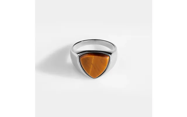 Tigereye Polygon Signet Ring Sølv - Str. 6