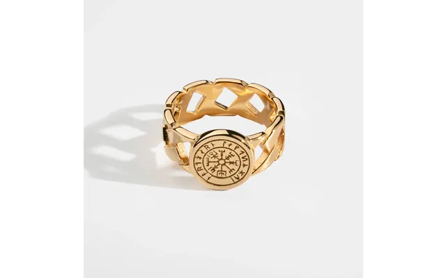Vegvisir Chain Signet Ring Guld - Str. 9