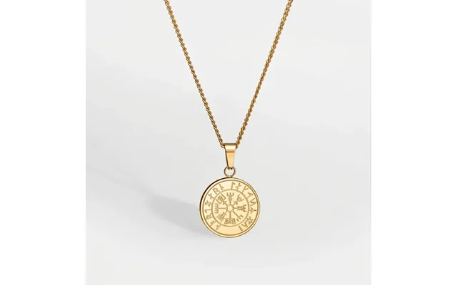 Vegvisir Halskæde Guld - 60 Cm