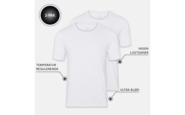 Baselayer Tshirt - Hvid 2-pack