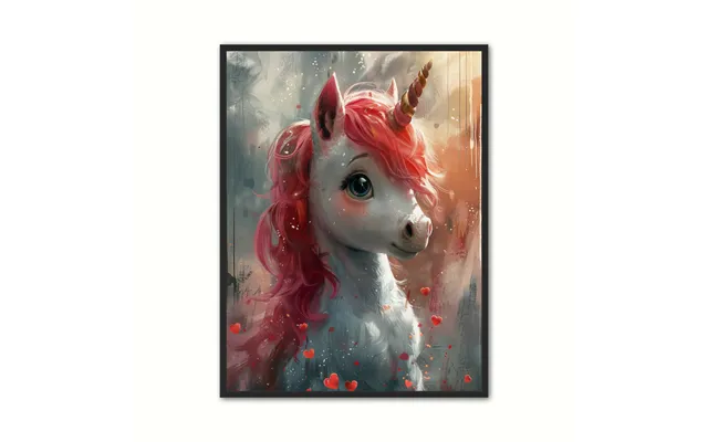Enhjrning Plakat 17 - Brneplakater 30 X 40 Cm