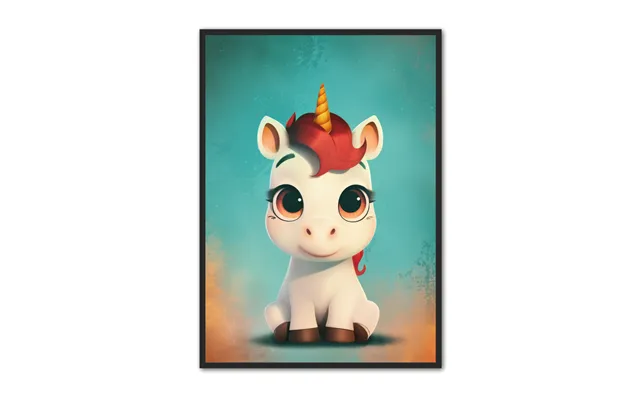 Enhjrning Plakat 43 - Brneplakat 50 X 70 Cm B2