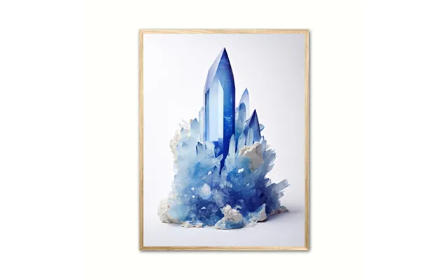 Plakat Med Celestit Nr. 3 - Krystaller 30 X 40 Cm