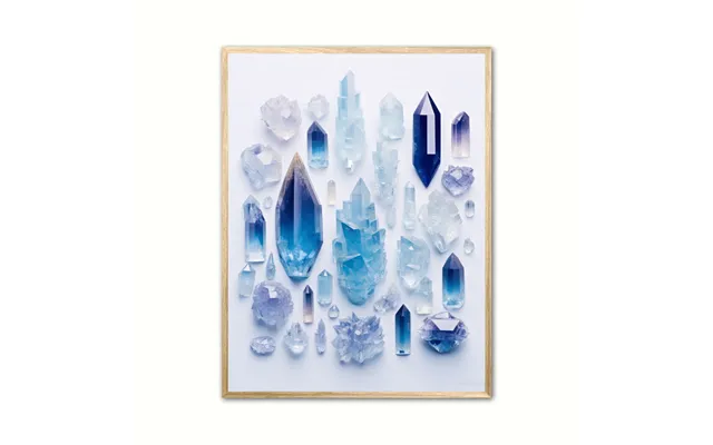 Plakat Med Celestit Nr. 4 - Krystaller 30 X 40 Cm
