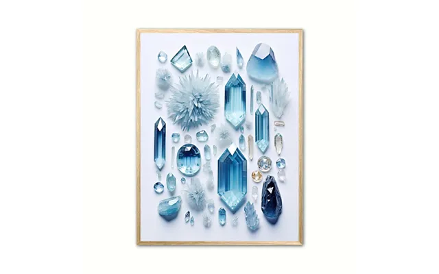 Plakat Med Celestit Nr. 5 - Krystaller 30 X 40 Cm