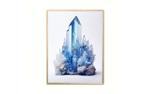 Plakat Med Celestit Nr. 7 - Krystaller 30 X 40 Cm