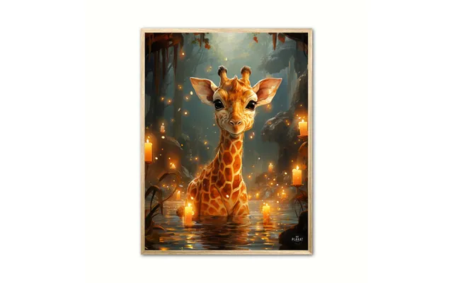 Plakat Med Giraffens Magiske Verden - Giraf Plakat 20 50 X 70 Cm B2