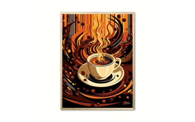 Plakat Med Kaffe Abstrakt - Plakat Nr. 2 30 X 40 Cm