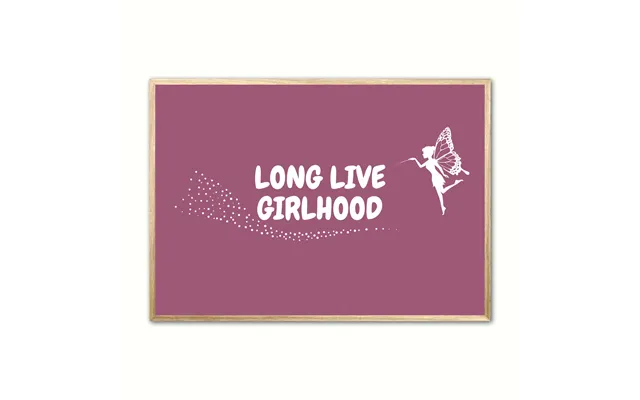 Plakat Med Long Live Girlhood - Lilla 21 X 29,7 Cm A4