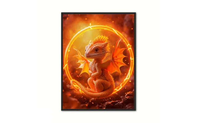 Plakat Med Orange Baby Drage Plakat 3 21 X 29,7 Cm A4