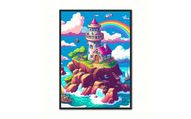 Plakat Med Tiny Rainbow Island No. 2 21 X 29,7 Cm A4