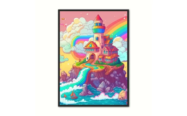 Plakat Med Tiny Rainbow Island No. 4 21 X 29,7 Cm A4