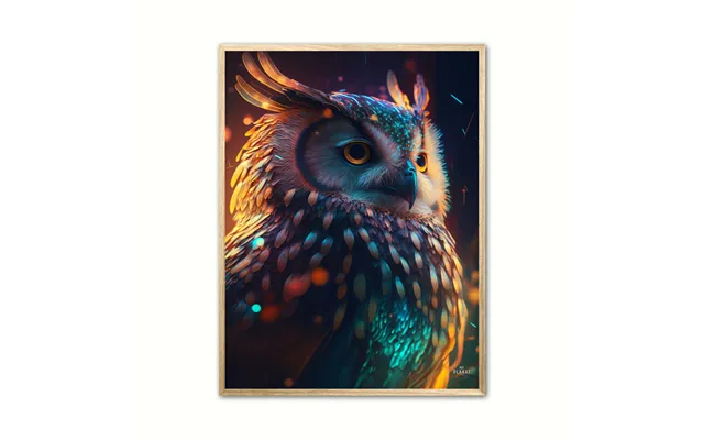 Ugle Plakat 1 - Dyr 30 X 40 Cm