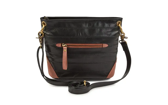 Style Calcutta Skuldertaske To Stk. På Lager . Skøn Mellemstor Crossbody I Sort Kvalitetslæder - Rem I Sort