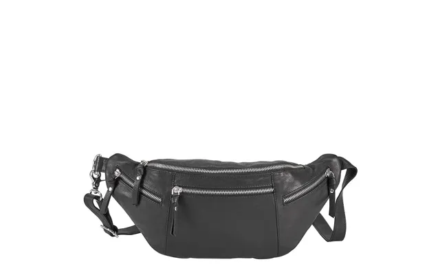 Style Frisco I Sort. Stor Bumbag Bæltetaske I Smukt Læder Med Mange Rum Og Lommer