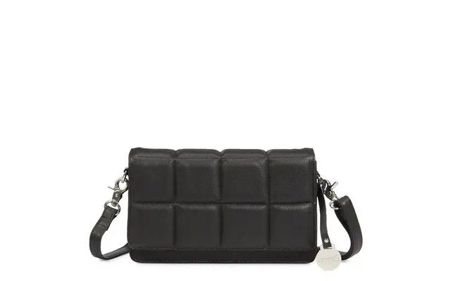 Style Malaysia I Sort Få Stk. På Lager . Crossbody Skuldertaske I Læder Med Flot Quiltet Kvadratisk Mønster