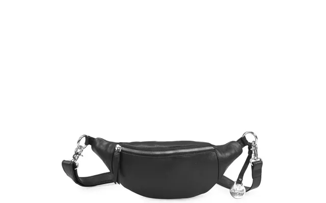 Style Nikita I Sort M. Lynlåse I Sølv. Fed Mindre Bumbag I Sort Kvalitetslæder M