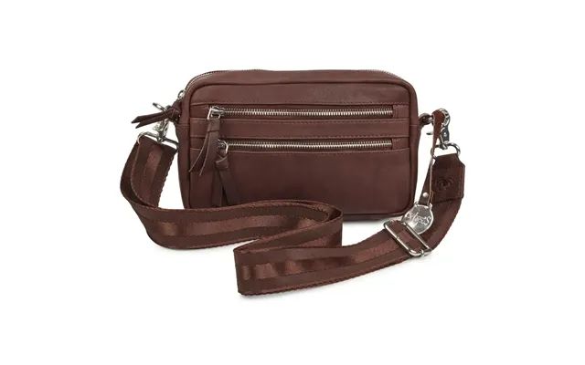 Style Oman I Mørkebrunt Læder M. Lynlåse I Sølv. Skøn Unisex Clutch - Skulder- & Crossbodytaske