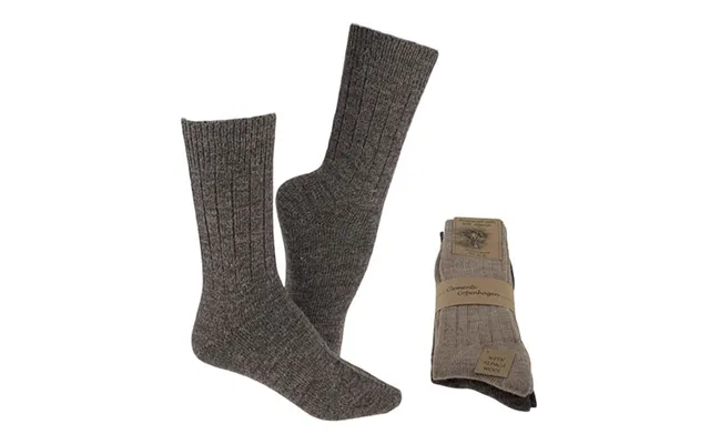 Alpaka Uld Strømper Brun & Beige Tynde - Str. 43 46 2-par