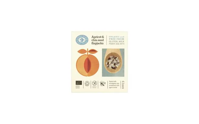 Apricot & Chia Seed Flapjack Økologisk 4 Pak - 140 Gram