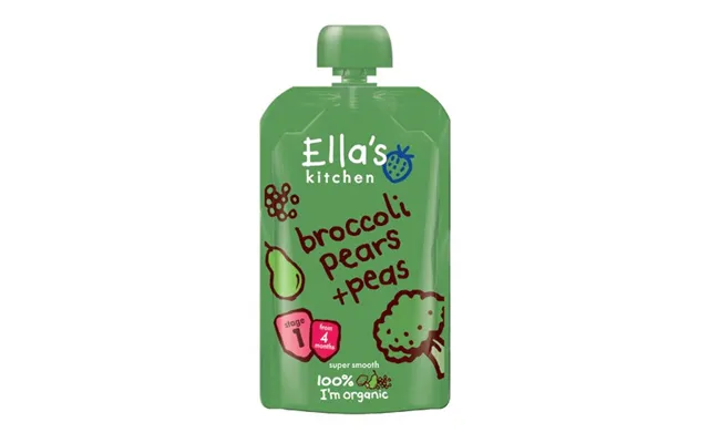 Babymos Broccoli, Pære, Ærter - 120 Gram