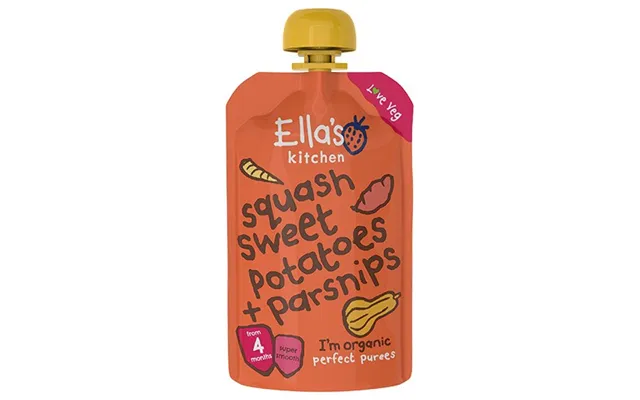 Babymos Squash, Søde Kartofler & Pastinak 4 Mdr Økologisk - 120 Gram