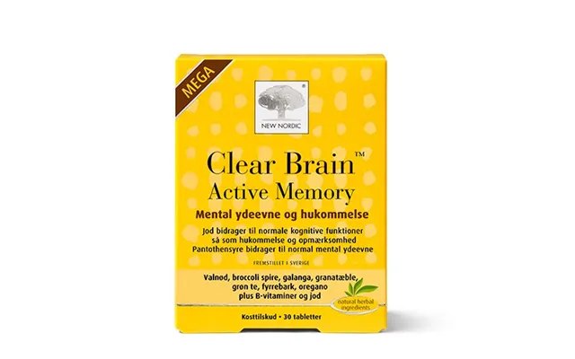 Clear Brain Active Memory Mega - 30 Tabletter