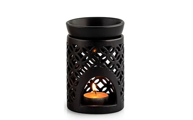 Duftlampe Sort Hulmønster - 1 Styk