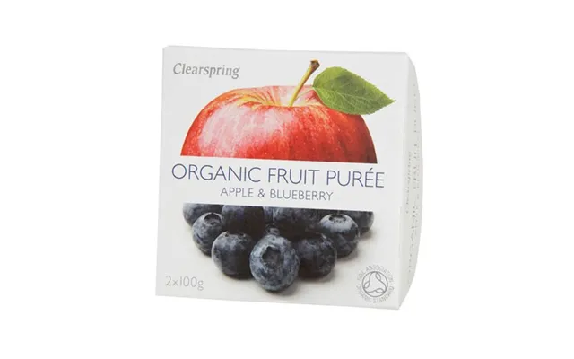 Frugtpuré Blåbær Æble Økologisk- 200 Gr - Clearspring