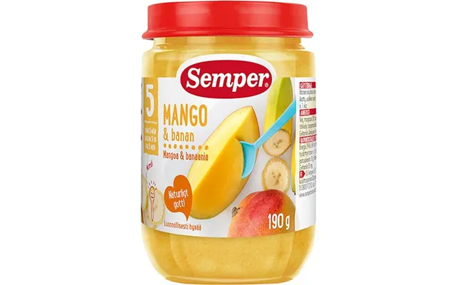 Frugtpure Med Mango Og Banan 5 Mdr. - 190 Gram