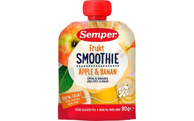 Frugtsmoothie Med Æble Og Banan 6 Mdr. - 90 Gram