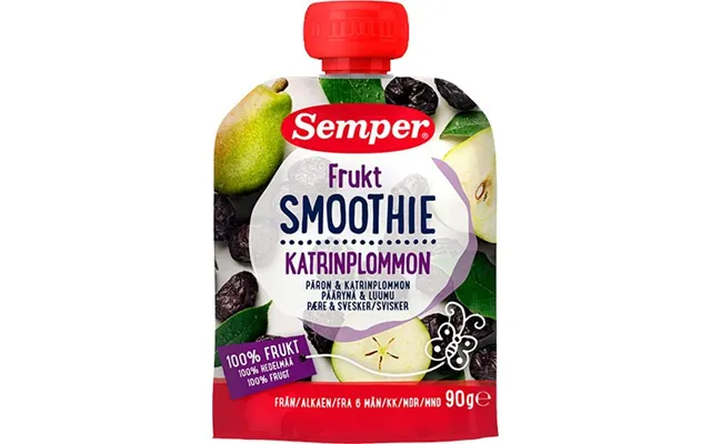 Frugtsmoothie Med Pære Og Svesker 6 Mdr. - 90 Gram