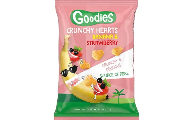 Goodies Crunchy Hearts Banana & Strawberry - 30 Gram